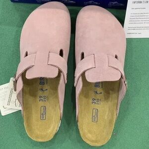 Birkenstock Boston Women's Pink Clogs narrow